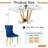 Glass Dining Table Set, Dining Table with Velvet Dining Chairs, 70" Glass Dining Table Set, Kitchen Table and Chairs with Stainless Steel Base for Kitchen Dining Room-578012435-578012432-578012443