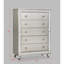 Commode de chambre à coucher à 5 tiroirs 1 pièce Glam