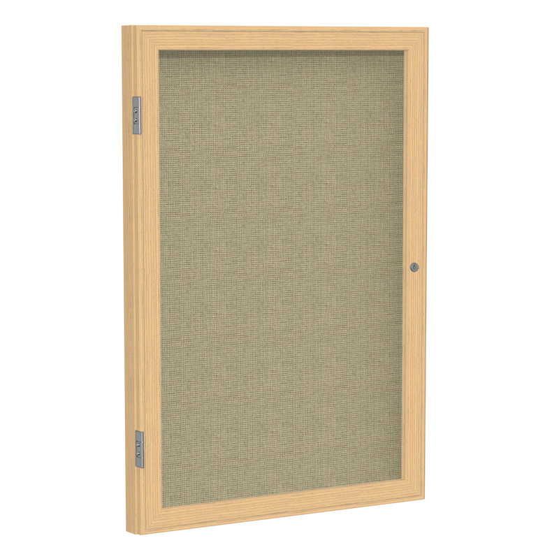 Tableau d'affichage fermé, H 3 pi x l 2 pi 6 po, Beige, Chêne