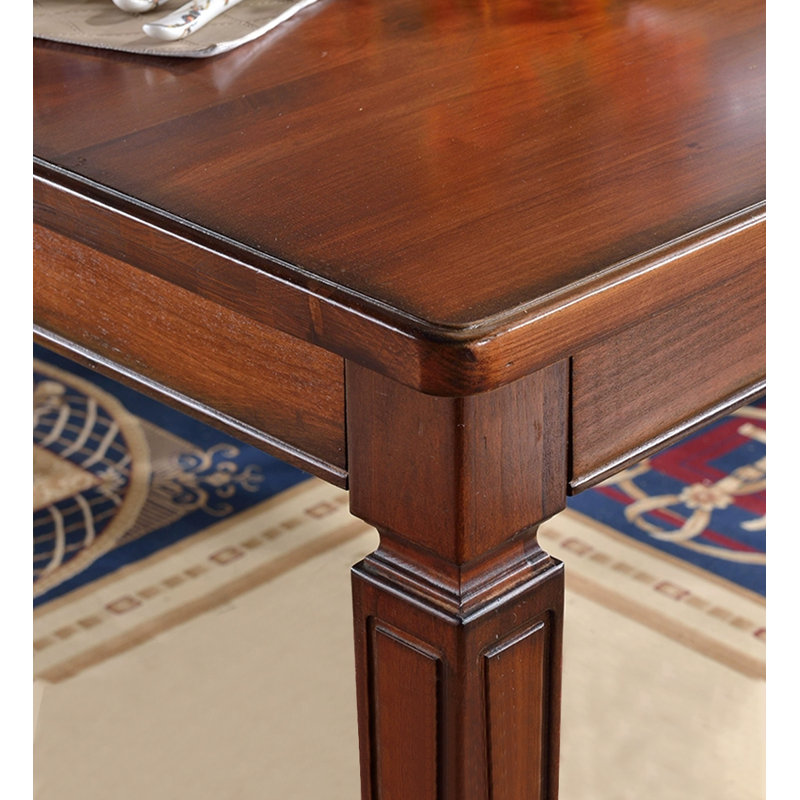 American country-style all-solid wood rectangular dining table