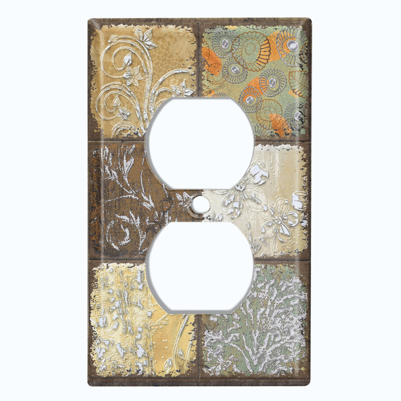 Plaque murale en forme de fleur en damas