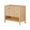 Armoire de meuble-lavabo moderne à 2 tablettes en rotin l 36 po x P 18 po x H 33 po Jasper (lavabo non inclus)