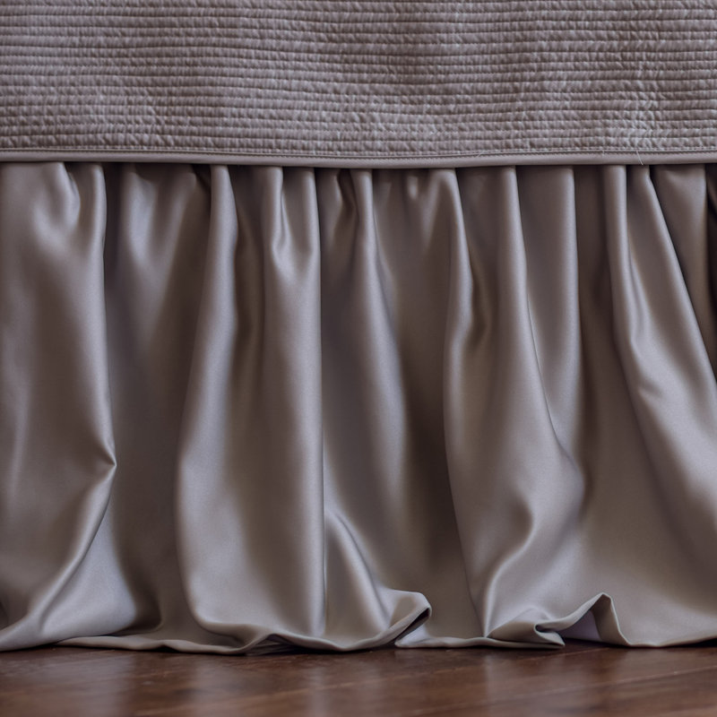 Battersea Ruffled Wrap Around Bed Skirt, Taupe