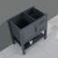 Meuble-lavabo de salle de bain gris 30 po - Gratté, fracassé, résistant à l'huile, teinté, bleu foncé, motif d'armoire à ajout tranquille, bleu visuel