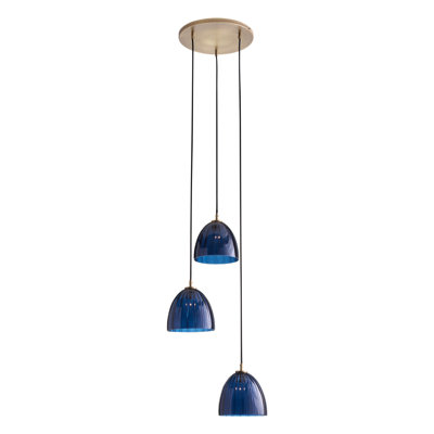Caterina Triple Pendant - Blue Avio
