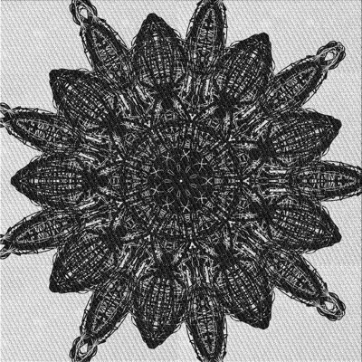 Tapis noir/gris tissé à la machine