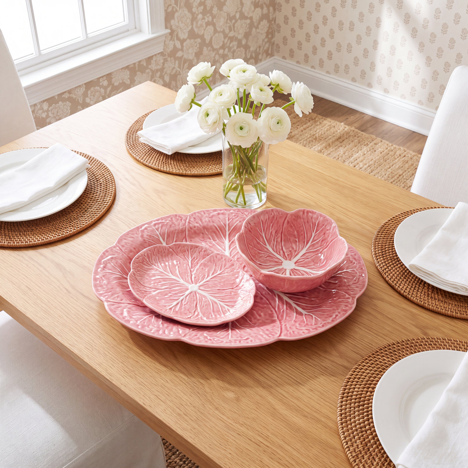 Cabbage Pink Serving Set