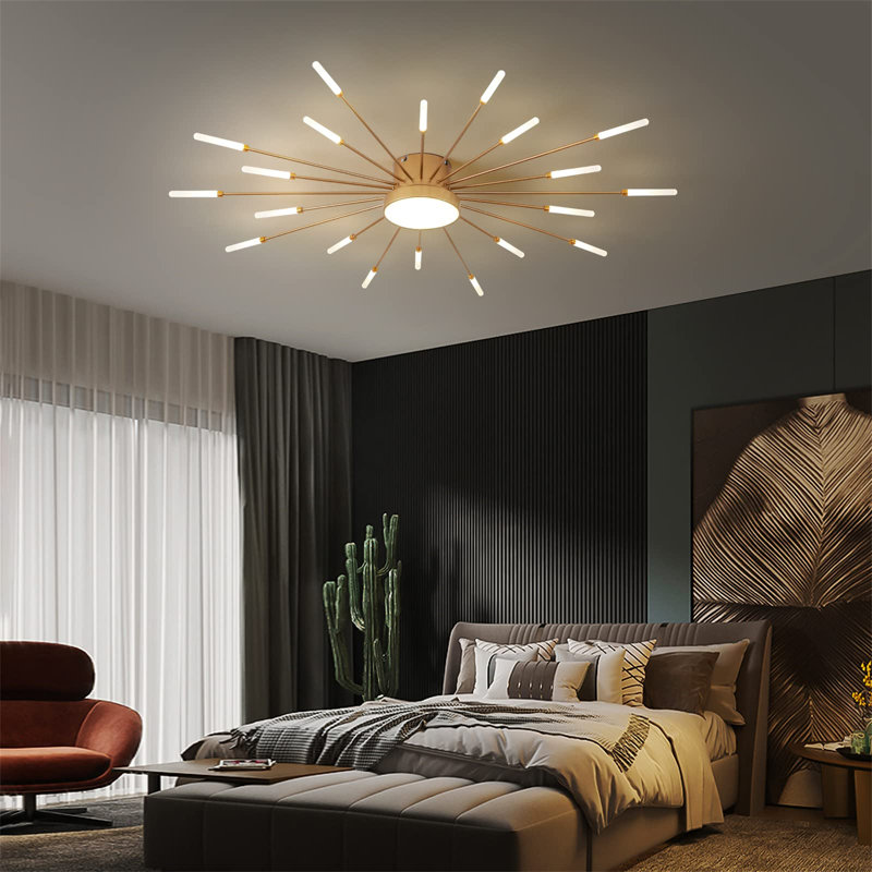 URBNLIVING LED Flush Mount, Glod