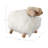Rayne Figurine Bamboo Wood Hand-Carved Animal with Faux Fur 10" Ivory Tan for Home Office Bedroom Living Room Decor Casual Style