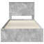  Bed Frame With Headboard Smoked Oak 90 X 200 Cm Engineered Wood-820224954-820224074