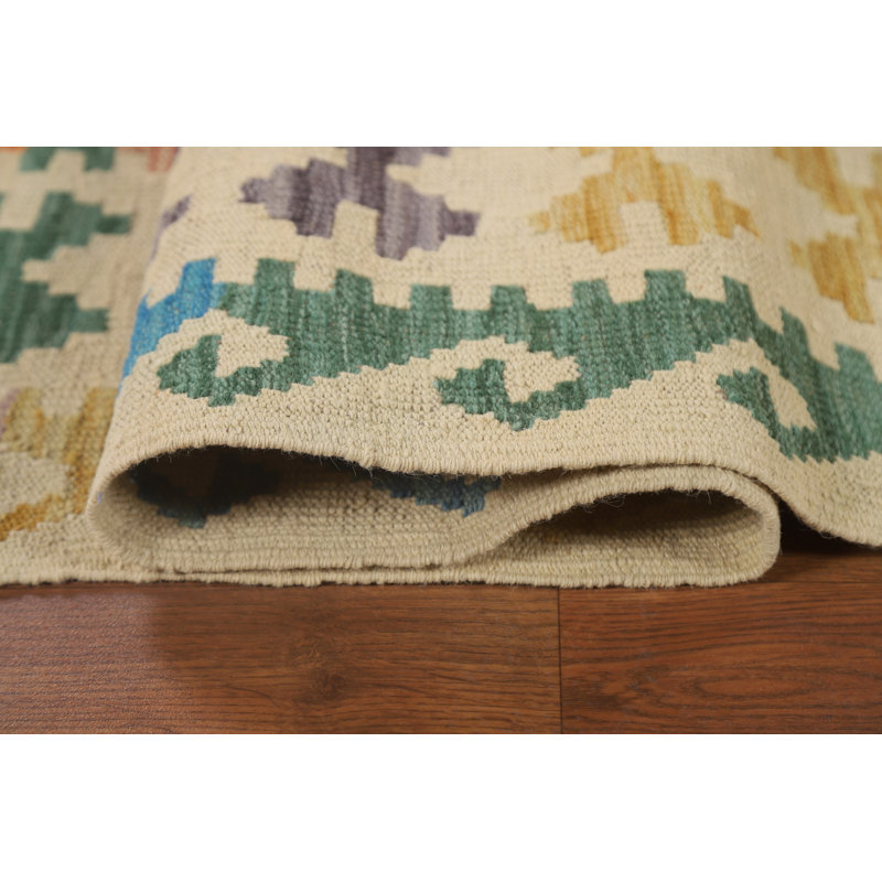 Tapis réversible en laine Kilim 7 x 10