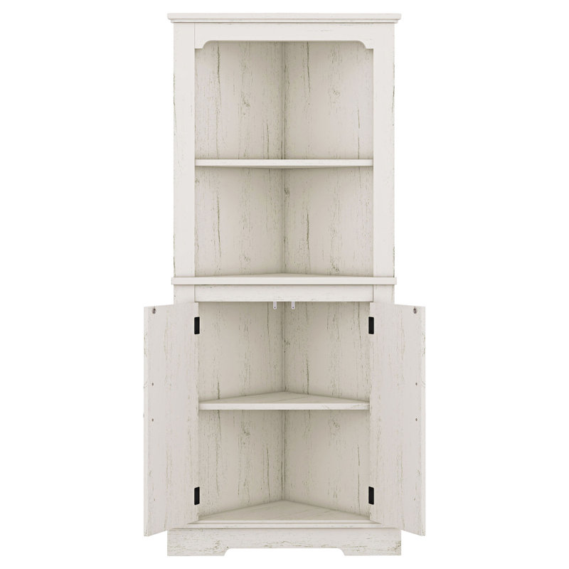 Grande armoire d'angle avec portes, Beige