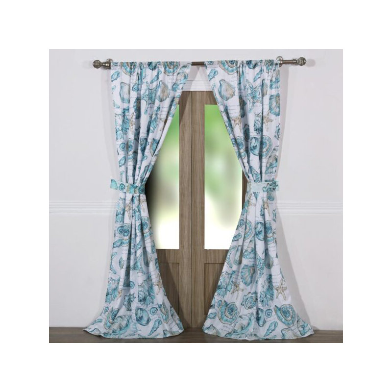 Greenland Home Fashions Cruz White Window Panel Pair
