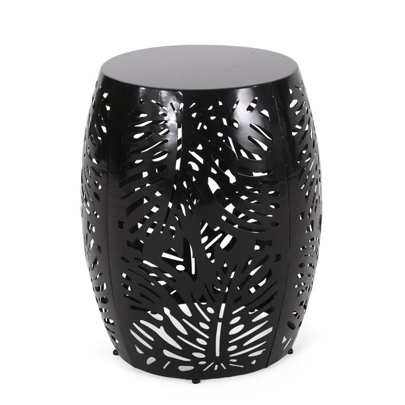 Metal End Table, Black