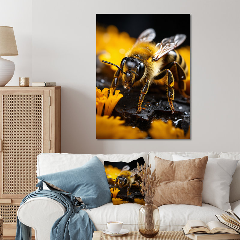 Décoration murale en métal Bee Busy Worker, H 20 po x l 12 po x P 1 po