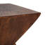 Table d'appoint brun foncé, forme ergonomique, dimensions : 32 cm, résistante aux intempéries, idéale pour un salon, design moderne et torsadé, poids : 6,8 kg, hauteur : 46 cm, décoration de bureau idéale