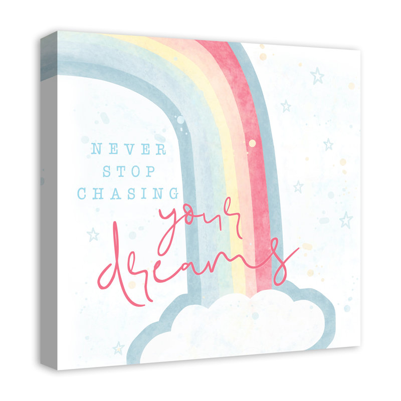 « never stop », art sur toile rainbows Davidge, H 24 po x l 24 po x P 1,25 po