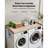 Washer Dryer Countertop, 54 x 27.5 in Wooden Washer and Dryer Topper with Edge & 2 Hooks, Water-Resistant Laundry Machine Topper for Laundry Closet Pantry Counter Organization and Storage, Oak-124786726