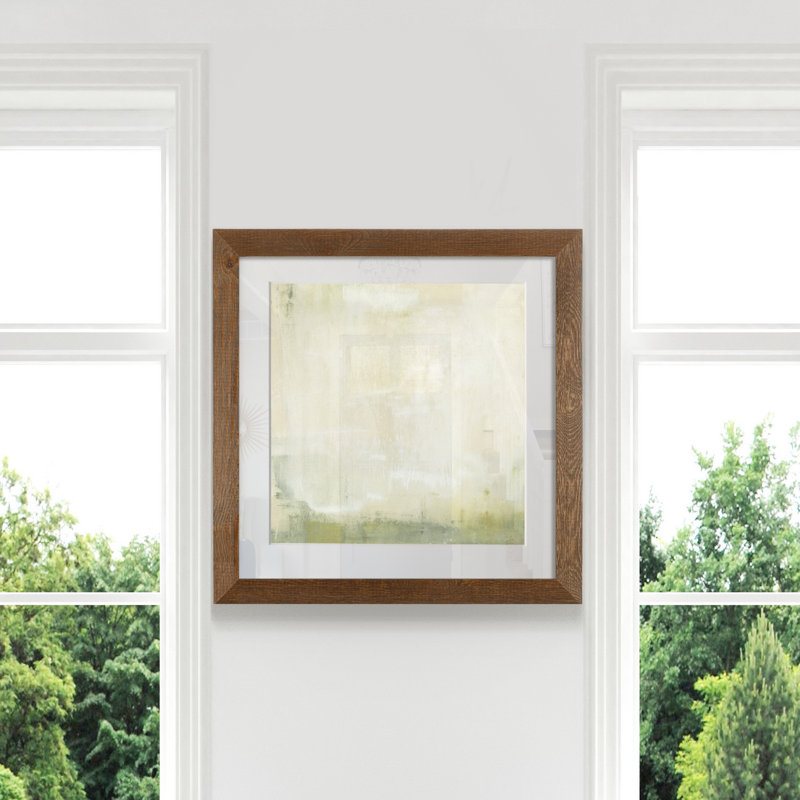 "Olive horizon I", impression sur papier, Érable encadré, H 17 po x l 17 po x P 1,5 po