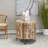 Bisharo Mango Wood Handmade Distressed Brown Coffee Table with Black Metal Hairpin Legs-514712571