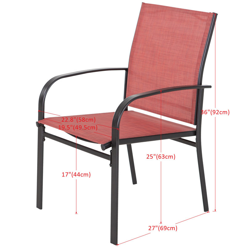 Fauteuil de salle à manger Salem, Rouge