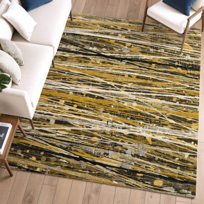 Premium Machine Washable Mayfield AMF2126 Striped Rug