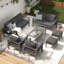 Charlsa Power Coated Aluminium 9 - Person Seating Group with Cushions-1362696452-1362539712