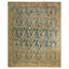 Phenomenal Blue Color with Oval Beige Color Florid Desing Antique Indian Rug