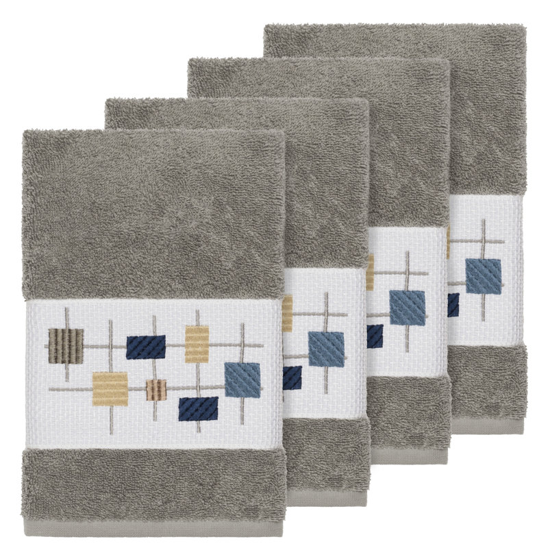 Khloe Turkish Cotton Hand Towel, Dark Gray