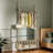 Modern Golden Metal Bracket - Elegant Storage Hanger with Rollers and Storage Baskets