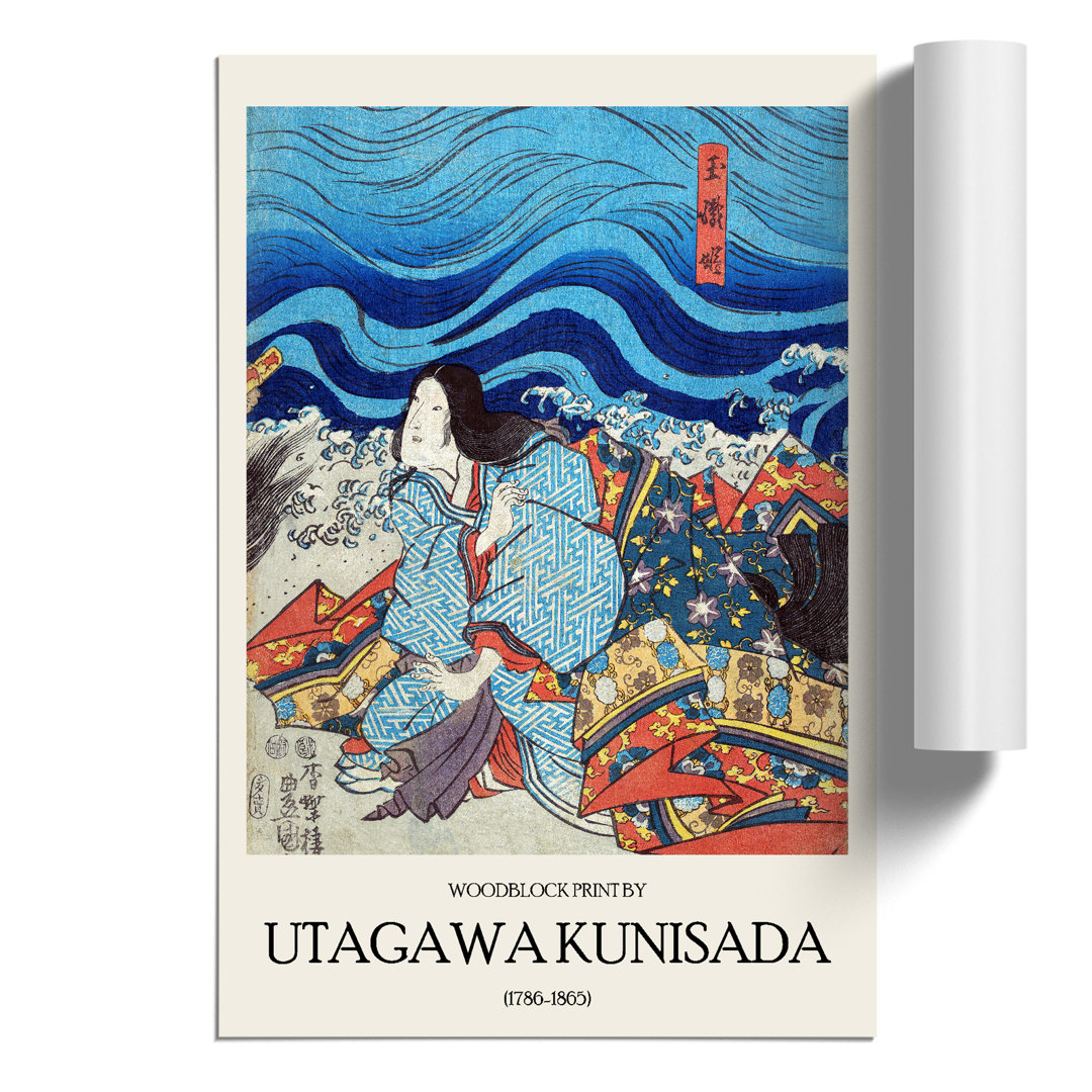 Crashing Waves Print by Utagawa Kunisada - Frameless Print