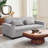 64.8" Full Square Arm Tufted Back Convertible Sleeper Sofa with Cushions and Cup Holder-273907280