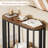 2-Tier Industrial End Table with Black Metal Frames