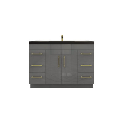 Campbell-Johnson 48'' Single Bathroom Vanity with Plastic Top
