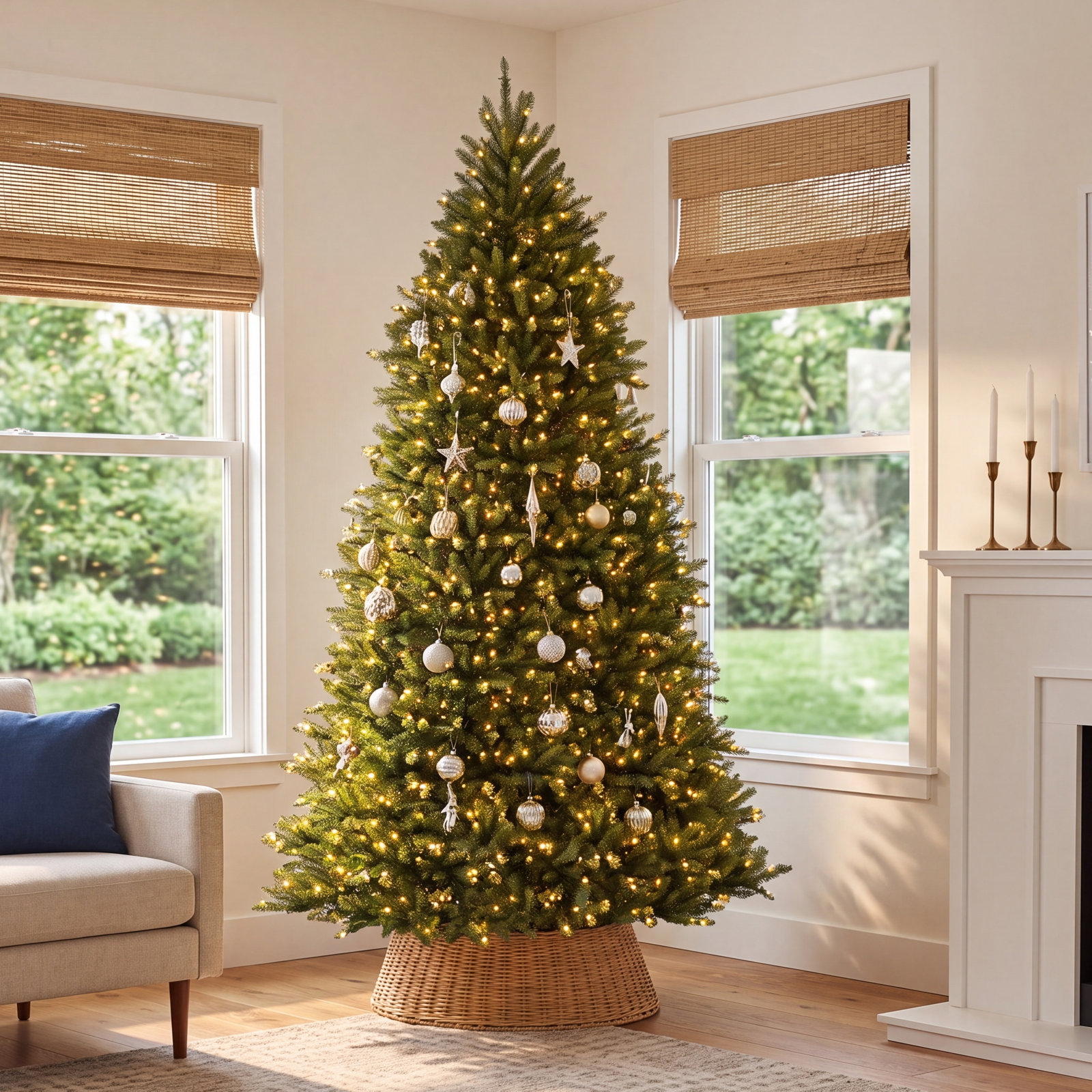 Pre-Lit Fir Christmas Tree, 10'