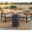 Foyer de table cylindrique au propane en béton 26 po Aeryona-126589820