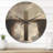 Modern Wood Wall Clock - Big Cross between Two Cliffs-63617536