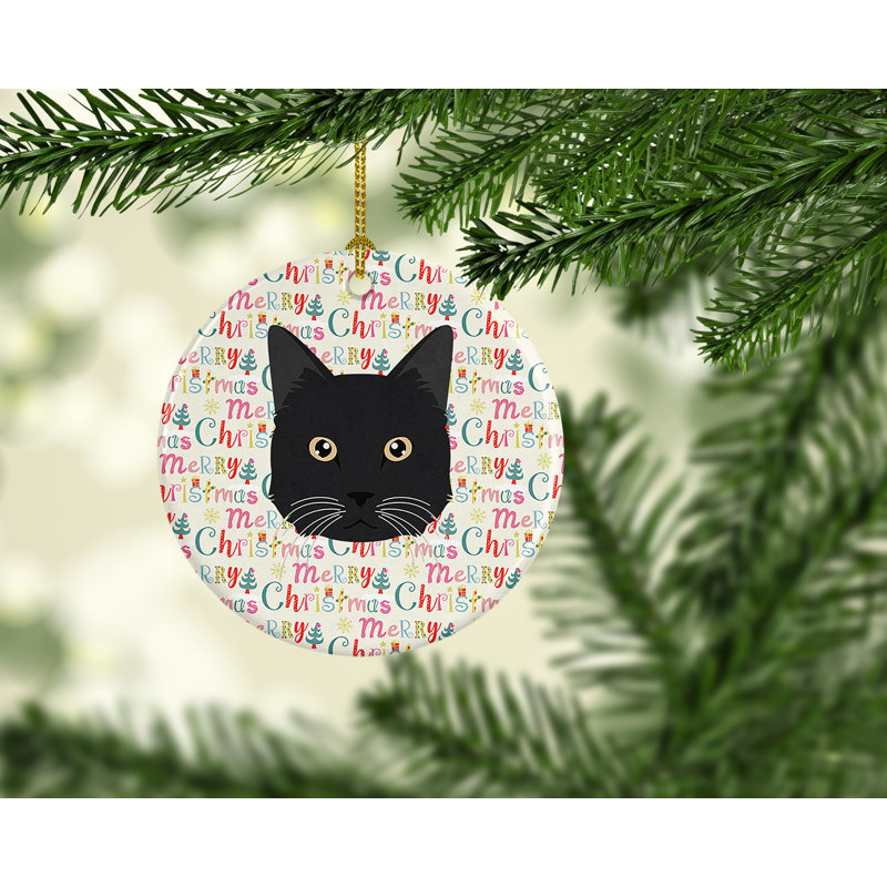 Ornement suspendu en céramique Chantilly Tiffany Cat