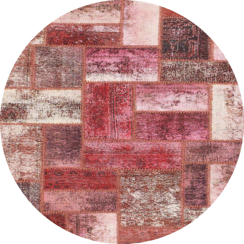 Geometric Indoor Rug, Round 4'