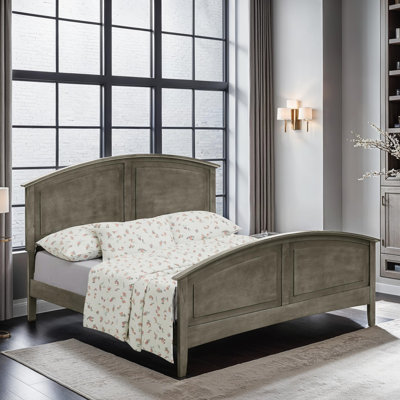 Relaxed Design Stylish Gray Wooden Bed,Particle Board