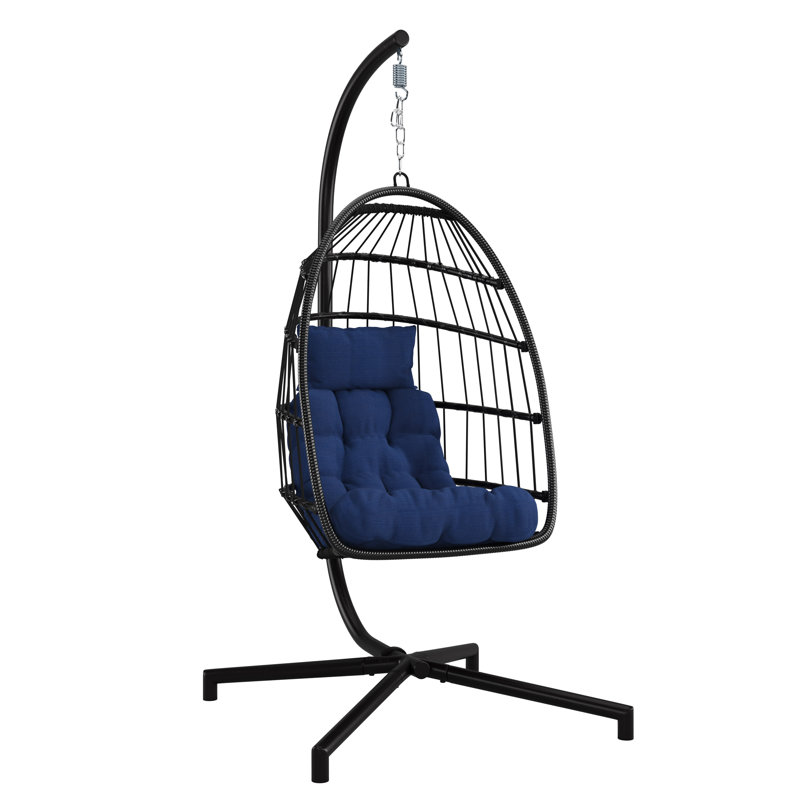 Balancelle avec support Treyton, Bleu