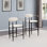 Amen Fabric Upholstered Bar Chair Beige