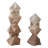 Sculptures Polyresin Faceted Abstract Design For Living Room Bedroom Office Home Decor Set Of 2 - 19", 14" Multi-Colored