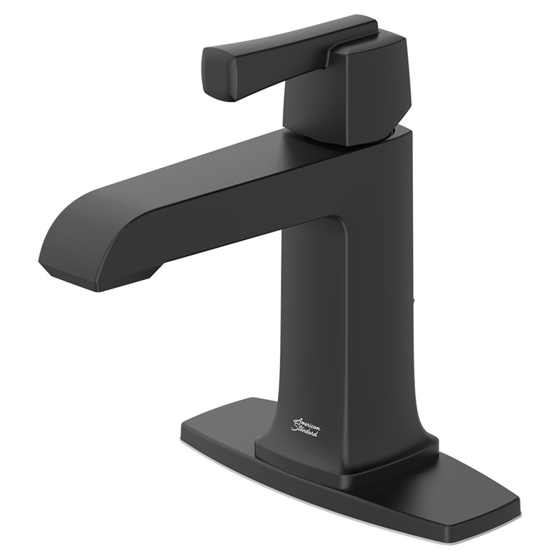Townsend Single-Hole Bathroom Faucet with Drain Assembly, Matte Black