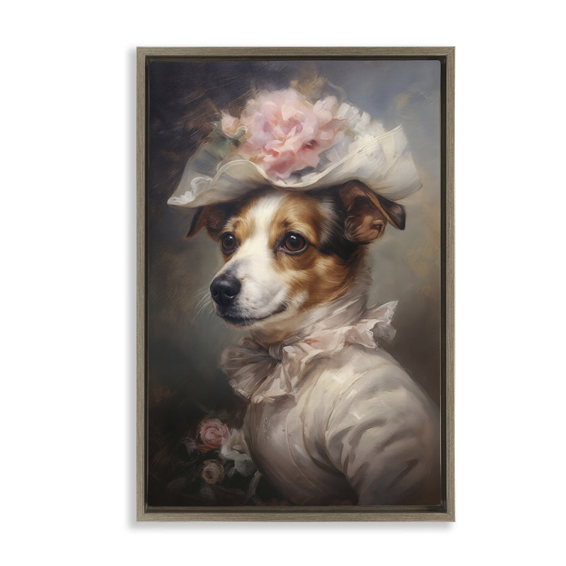 Cadre flottant Jack Russel Terrier, Cadre flottant orme Montalcino, H 25 po x l 17 po