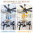 65 Inch Black Farmhouse Industrial Large Ceiling Fan with Lights and Remote, DC Slient Motor 6-Speed Caged Ceiling Fan for Large Rooms-1160349072