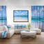 Seashore 'art graphique' serene blue tropical beach '-664846249-664846266