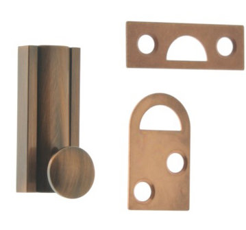 Solid Brass Surface Bolt, Antique Copper