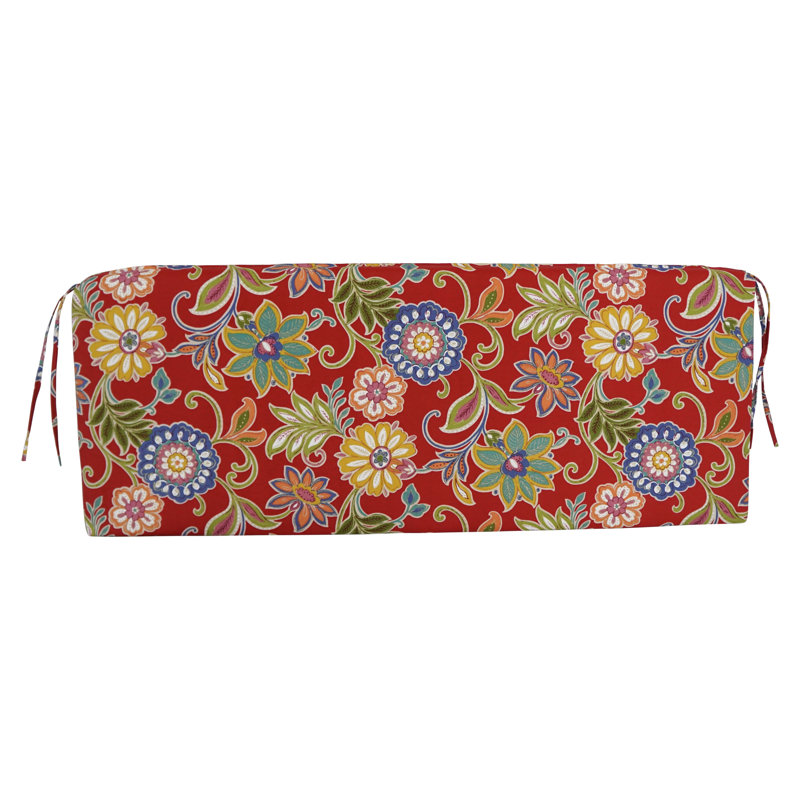 Outdoor 3'' Bench Seat Cushion, Alenia Pompeii, 3.5" H x 54" W x 19" D