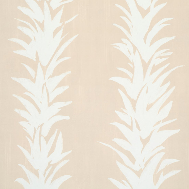Schumacher x Backdrop White Lotus Wallpaper, Sand, Paper